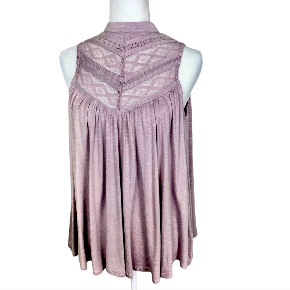 DELETTA Anthropologie Brenta Lace Sleeveless Top